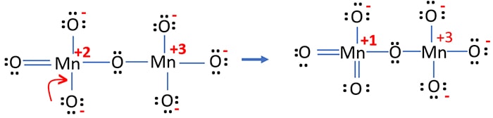 Reducing charges on the atoms furthermore in Mn2O7